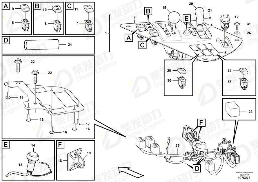 VOLVO Contact button 15097801 Drawing