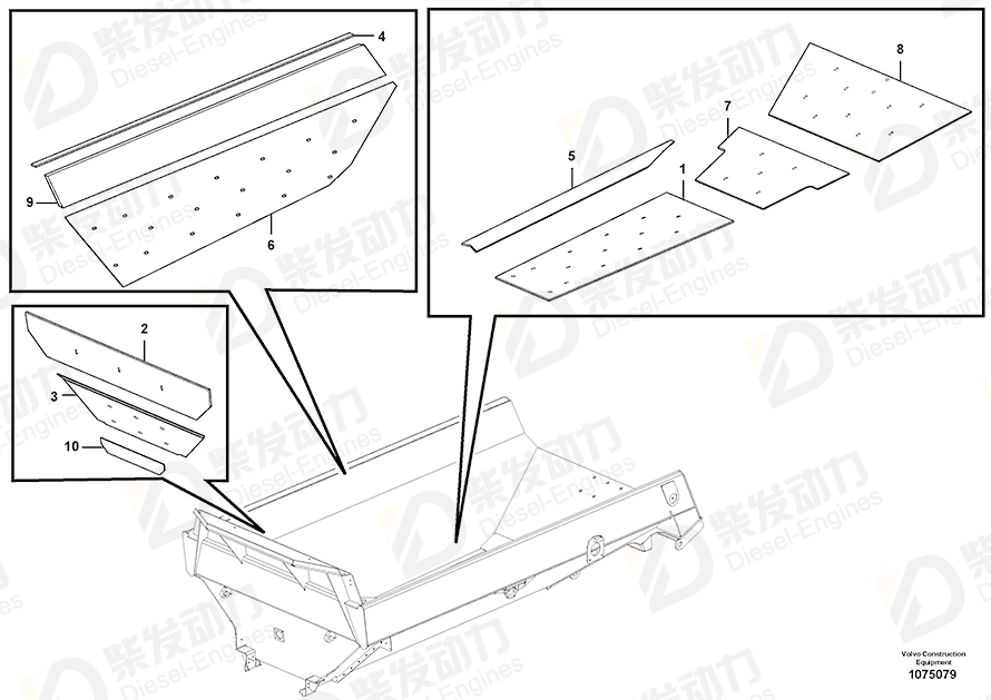VOLVO Wear plate 15002754 Drawing VOLVO Wear plate 15002754 Drawing