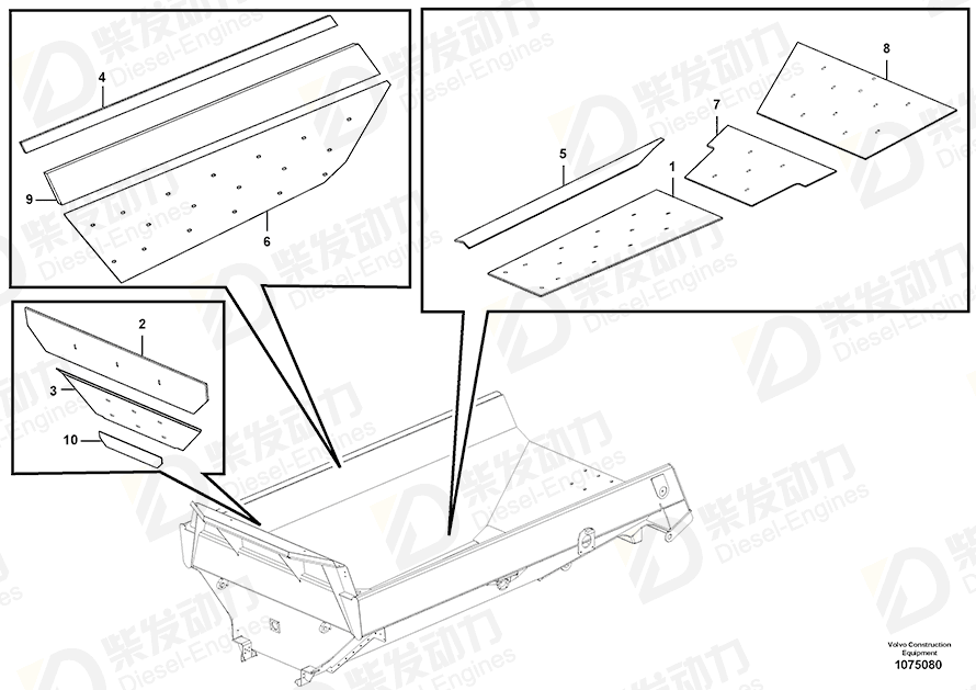 VOLVO Wear plate 15003503 Drawing VOLVO Wear plate 15003503 Drawing