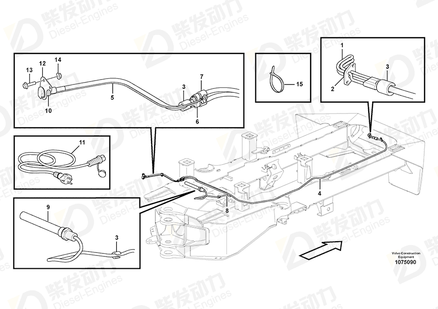 VOLVO Cable 8153709 Drawing