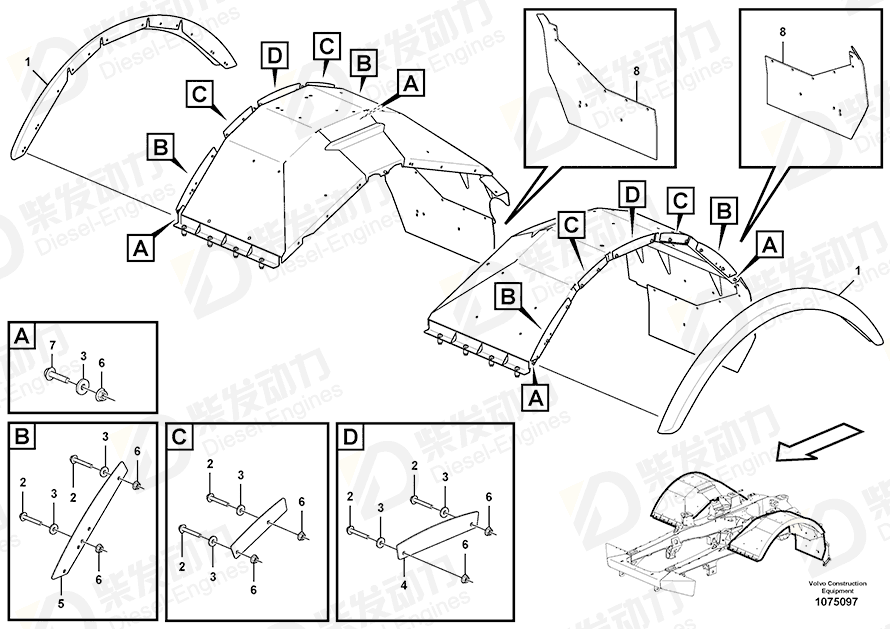 VOLVO Mudflap 15125807 Drawing