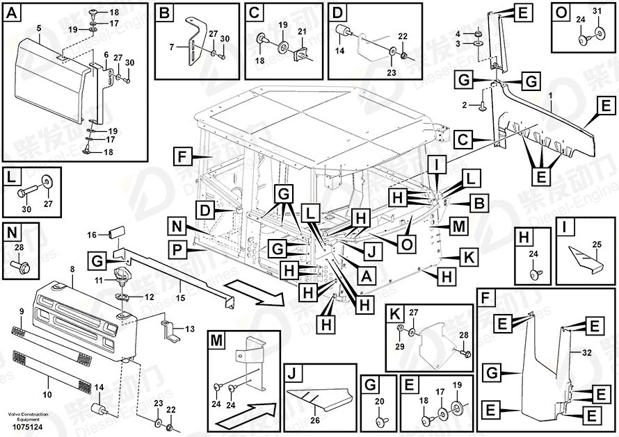 VOLVO Mirror plate 15154658 Drawing