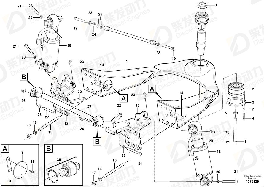 VOLVO Nut washer 15112861 Drawing