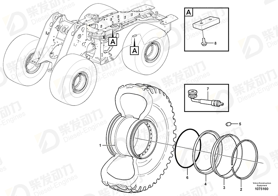 VOLVO Rim flange 11045025 Drawing