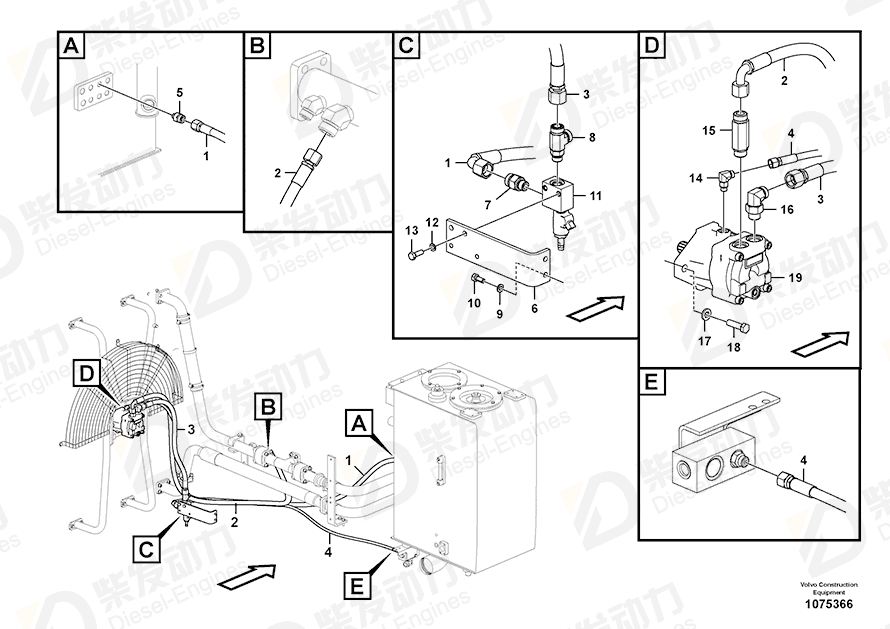 VOLVO Fan motor 14641300 Drawing