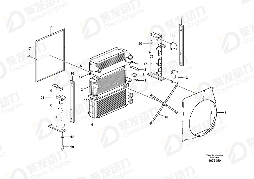 VOLVO Fan shroud 14603984 Drawing