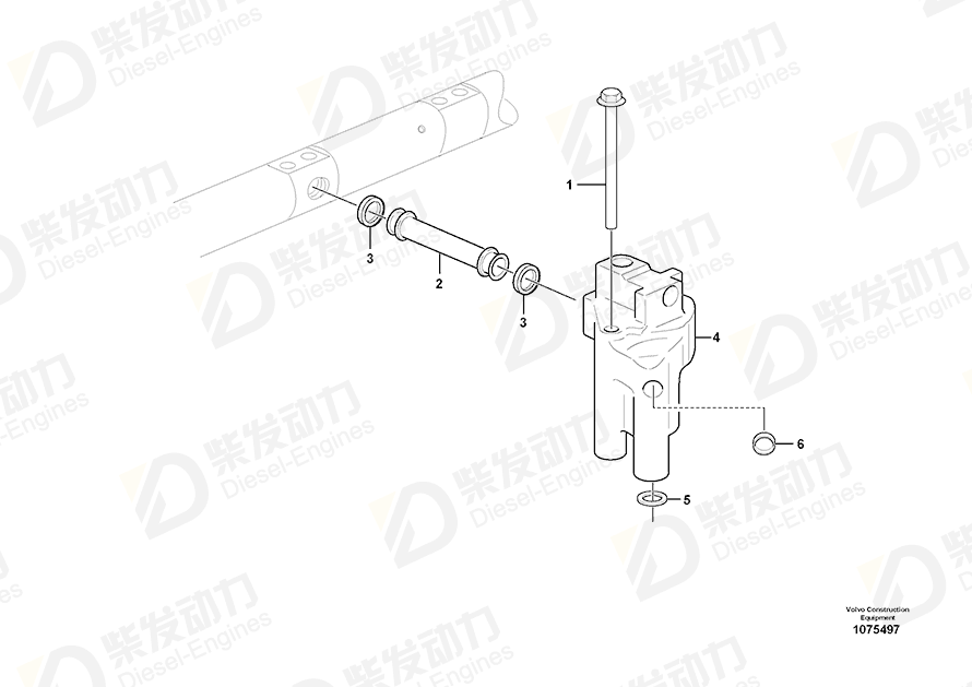 VOLVO Outlet pipe 21590460 Drawing
