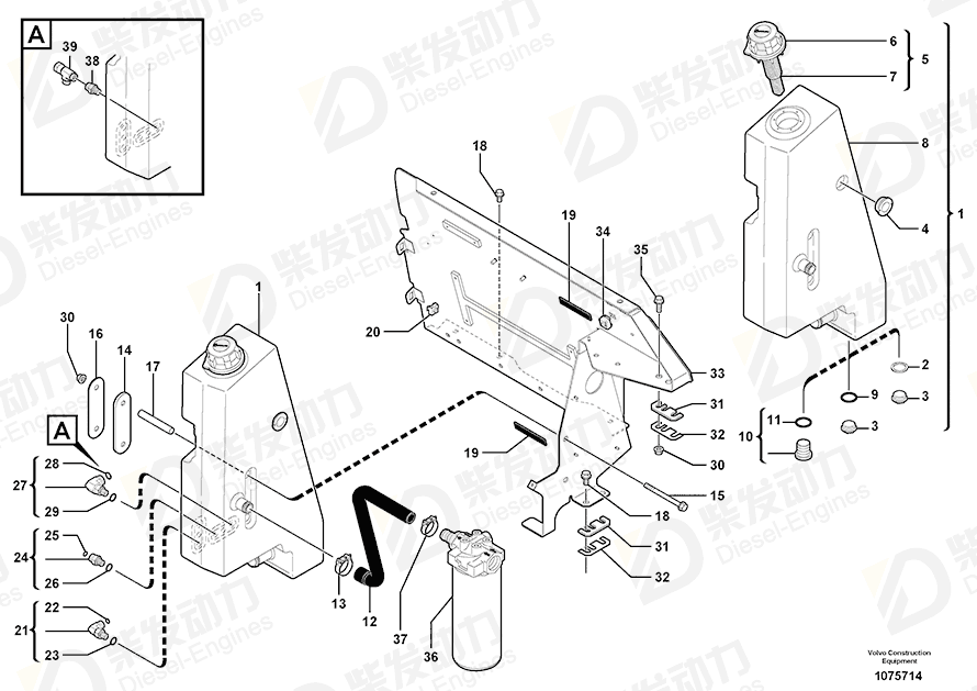 VOLVO Gasket 944498 Drawing