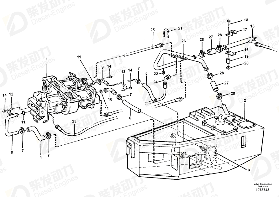 VOLVO Pipe 11061045 Drawing