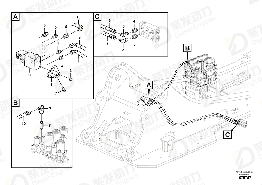 VOLVO Nipple 14620172 Drawing