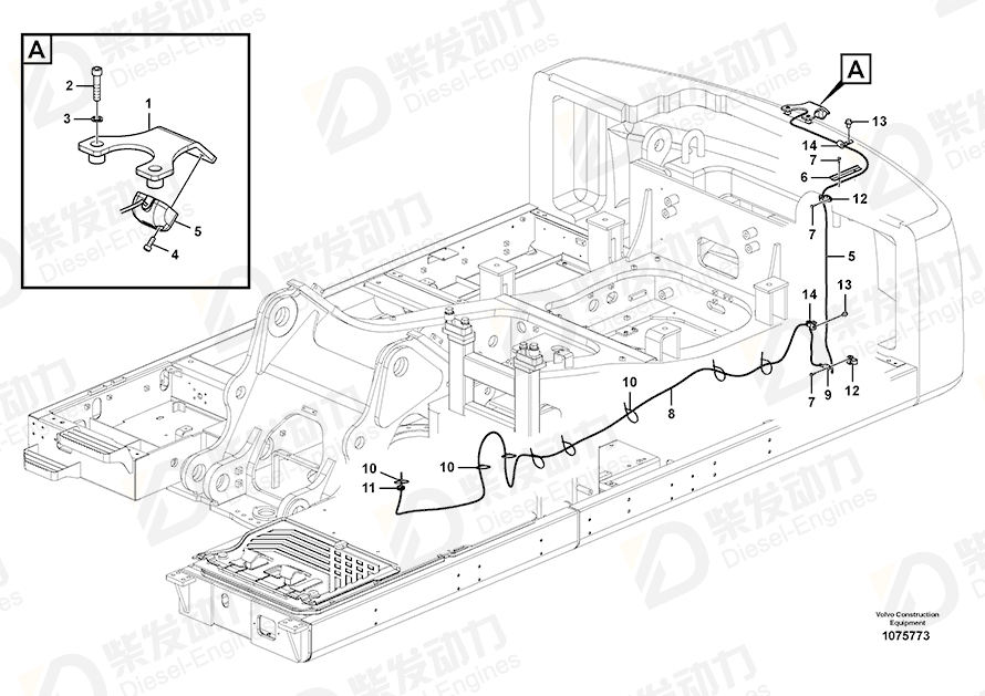 VOLVO Cable harness 14681312 Drawing VOLVO Cable harness 14681312 Drawing