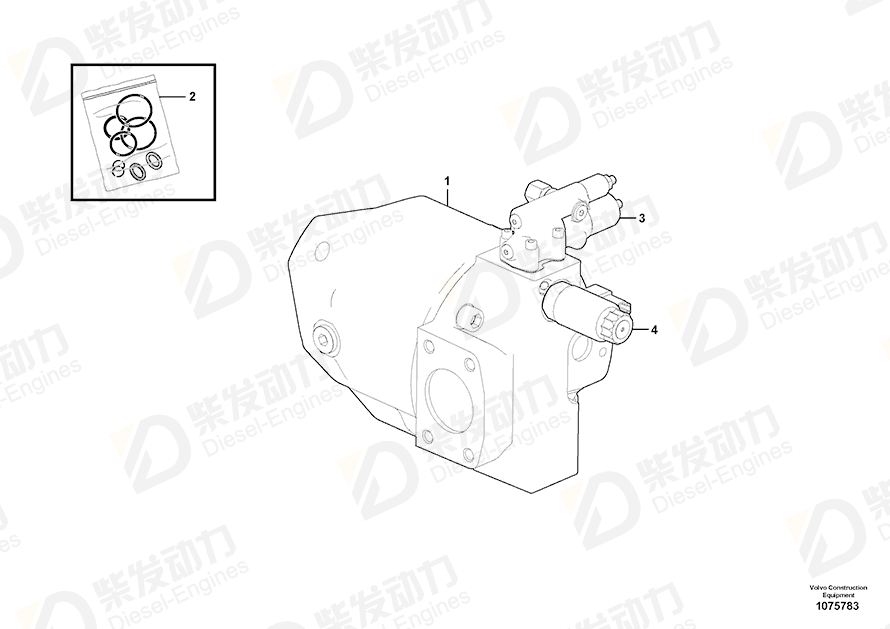 VOLVO Control valve 15043728 Drawing