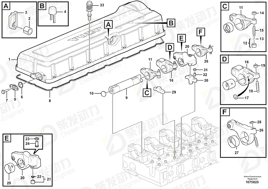 VOLVO Valve Cover 20709580 Drawing