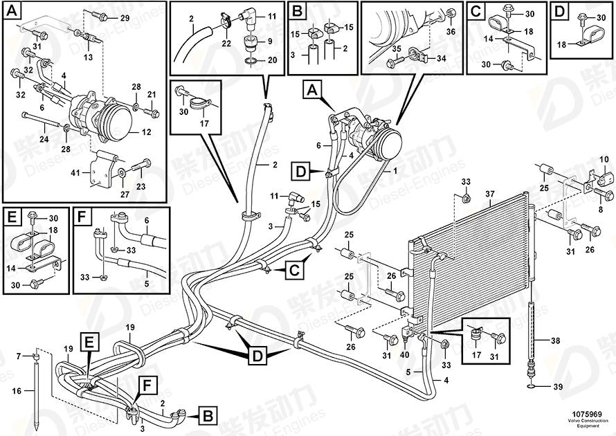 VOLVO Flange screw 965221 Drawing