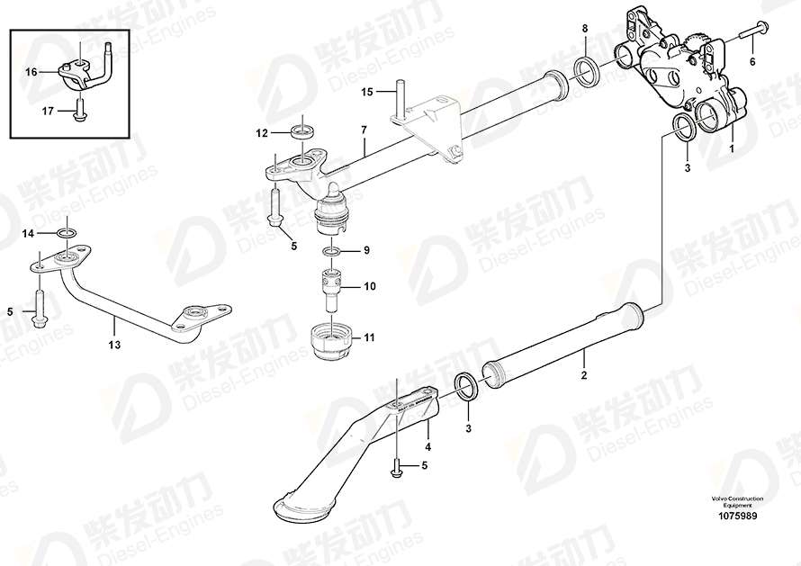 VOLVO Oil strainer 21448895 Drawing