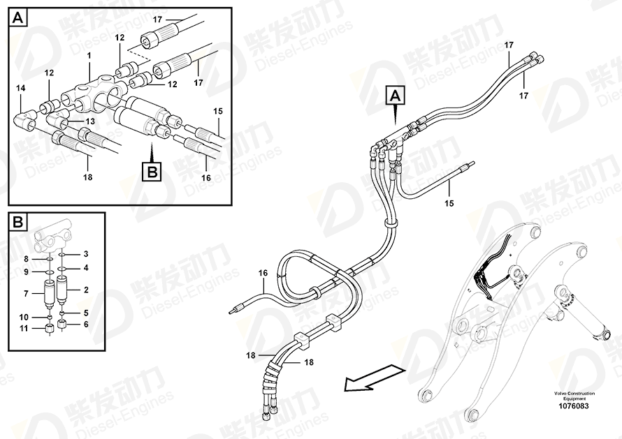 VOLVO Connection piece 15056048 Drawing VOLVO Connection piece 15056048 Drawing