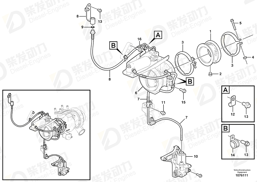 VOLVO Pipe set 17232489 Drawing