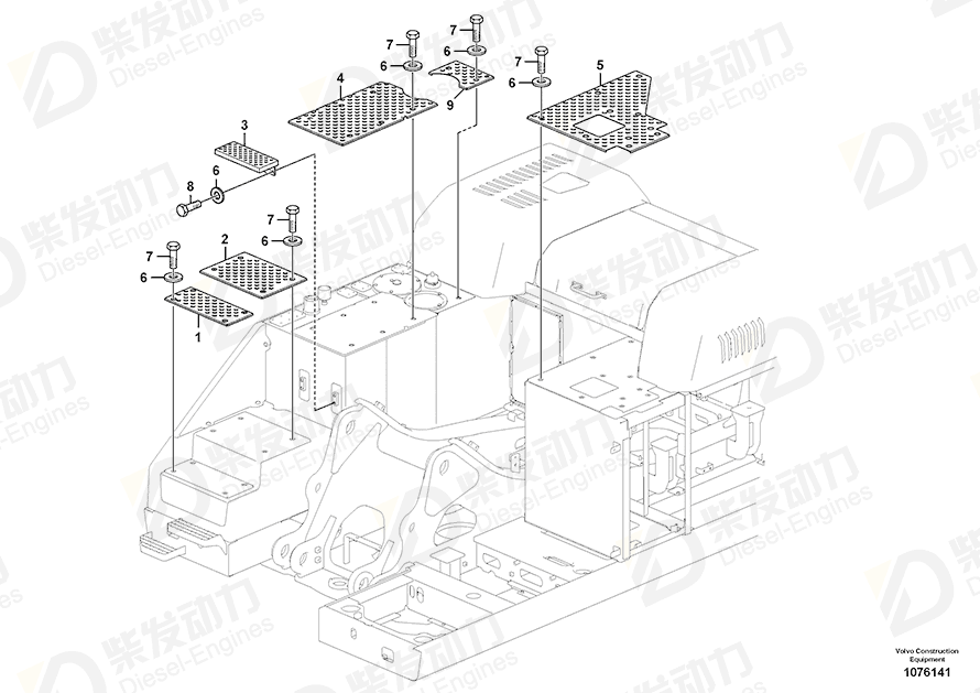 VOLVO Slip protection 14651025 Drawing