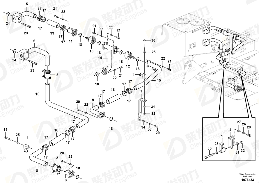 VOLVO Pipe 14604498 Drawing