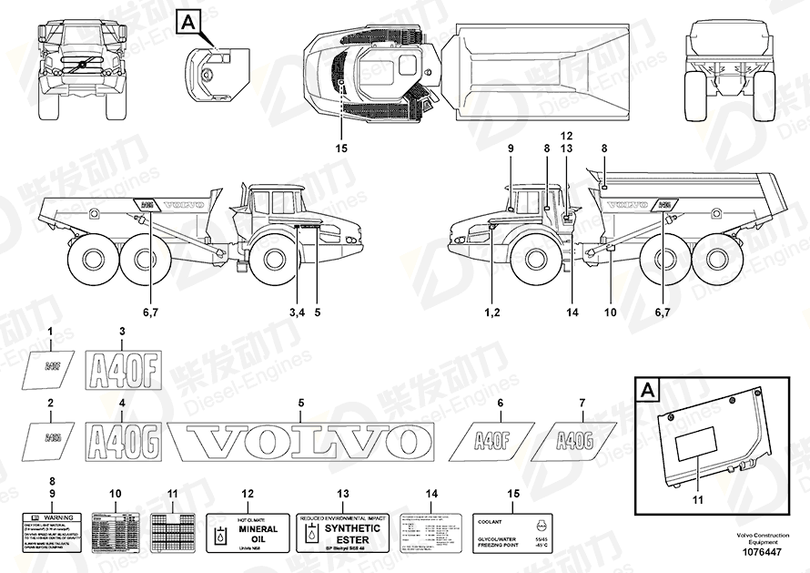 VOLVO Decal 16860098 Drawing