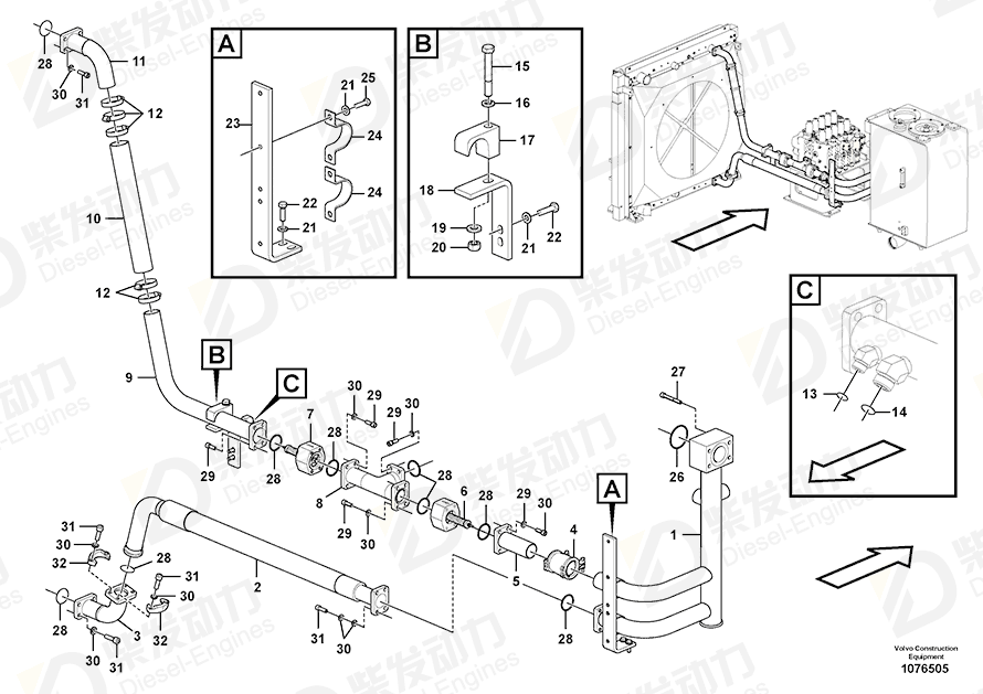 VOLVO Bracket 14650425 Drawing