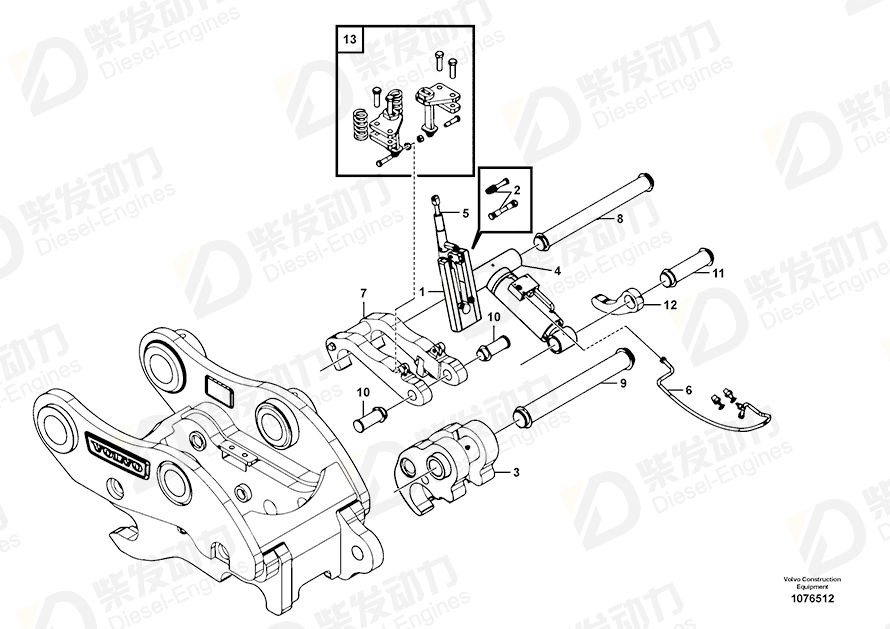 VOLVO Hose assembly 14687276 Drawing
