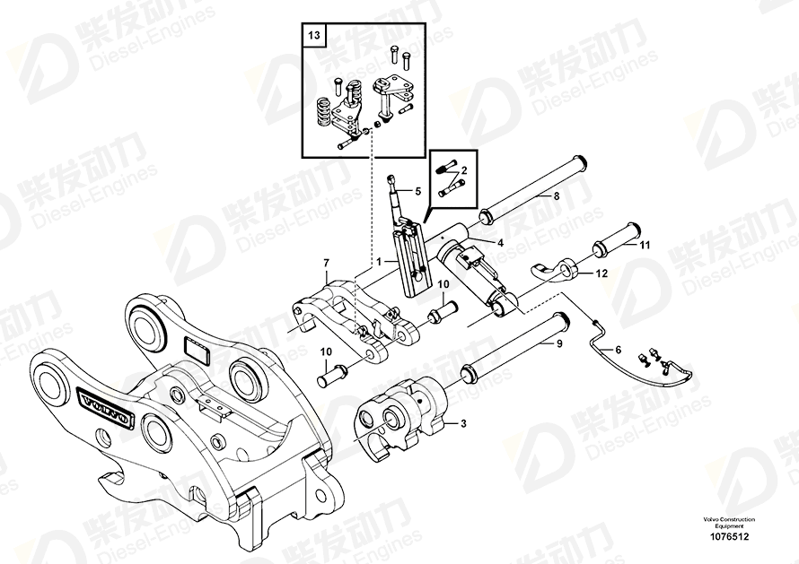 VOLVO Hose assembly 14687276 Drawing VOLVO Hose assembly 14687276 Drawing
