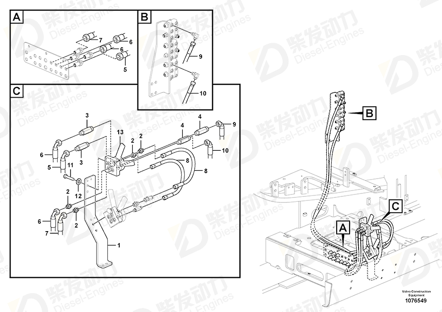 VOLVO Bracket 14678649 Drawing