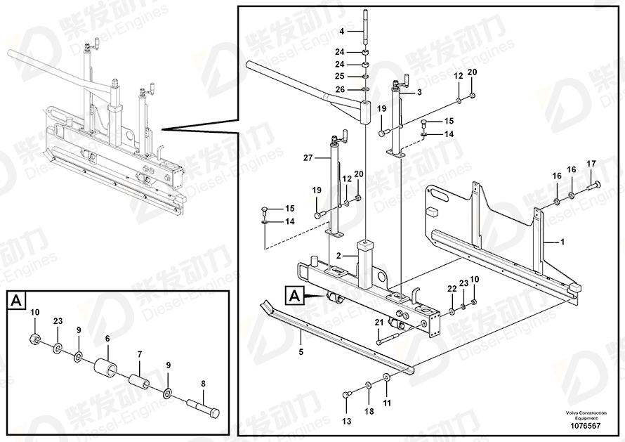 VOLVO Hexagon nut 13971080 Drawing VOLVO Hexagon nut 13971080 Drawing
