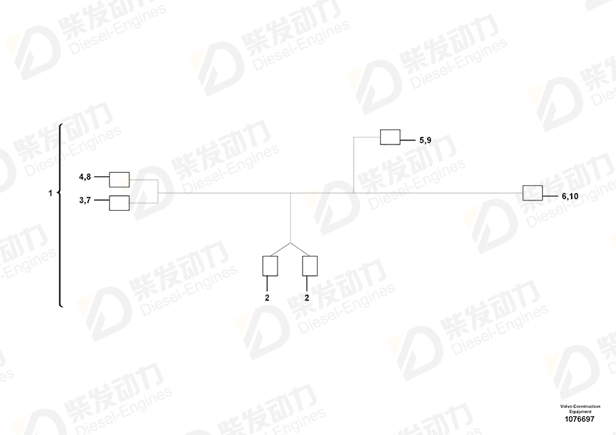 VOLVO Cable harness 14684379 Drawing