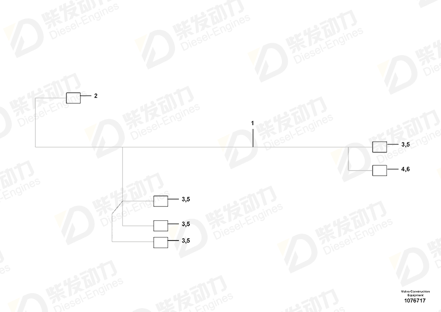 VOLVO Cable harness 14682199 Drawing VOLVO Cable harness 14682199 Drawing