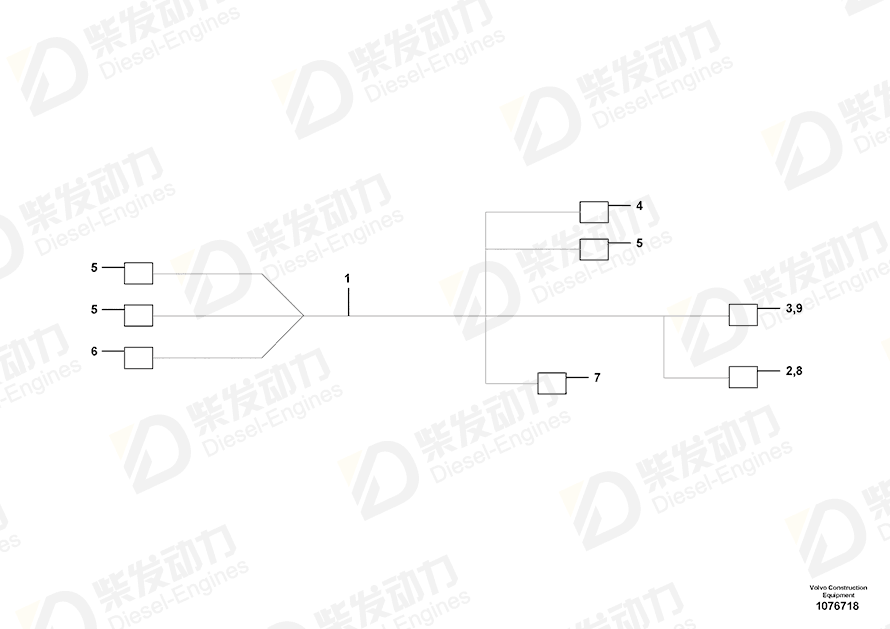 VOLVO Cable harness 14660191 Drawing VOLVO Cable harness 14660191 Drawing