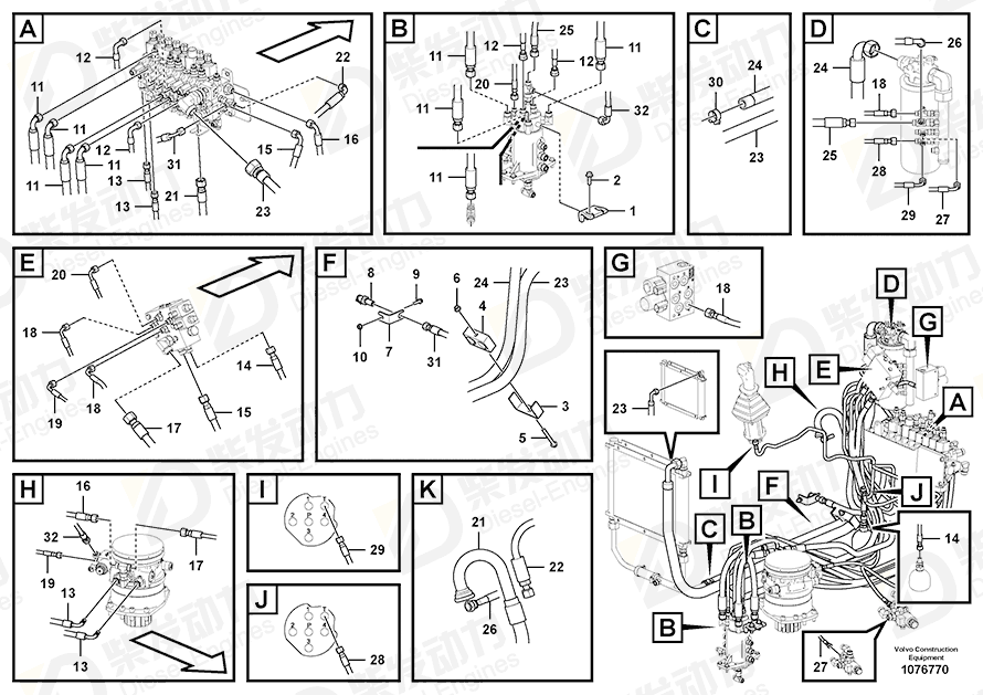 VOLVO Flange nut 971095 Drawing VOLVO Flange nut 971095 Drawing