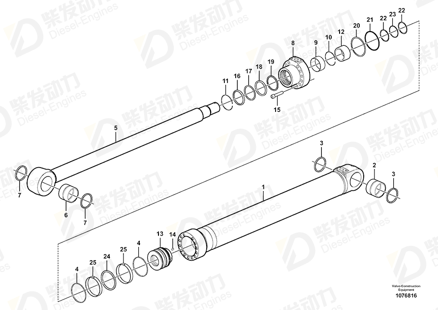 VOLVO Back-up ring 14686808 Drawing