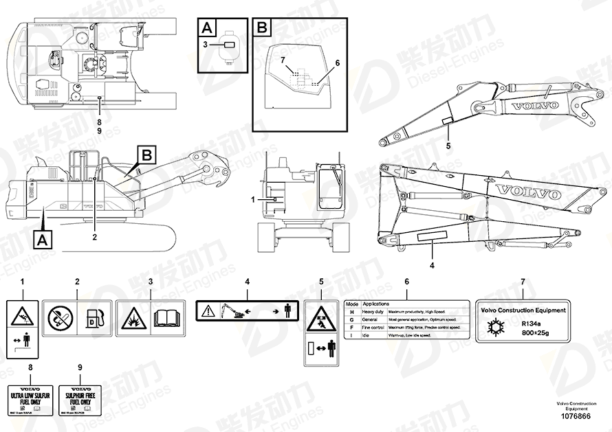 VOLVO Decal 14684184 Drawing