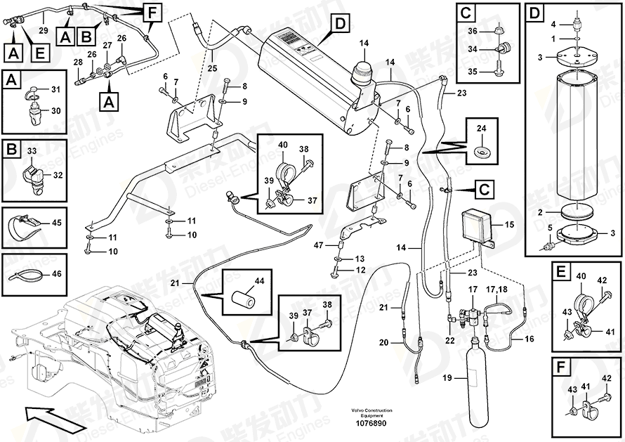 VOLVO Elbow nipple 16625152 Drawing