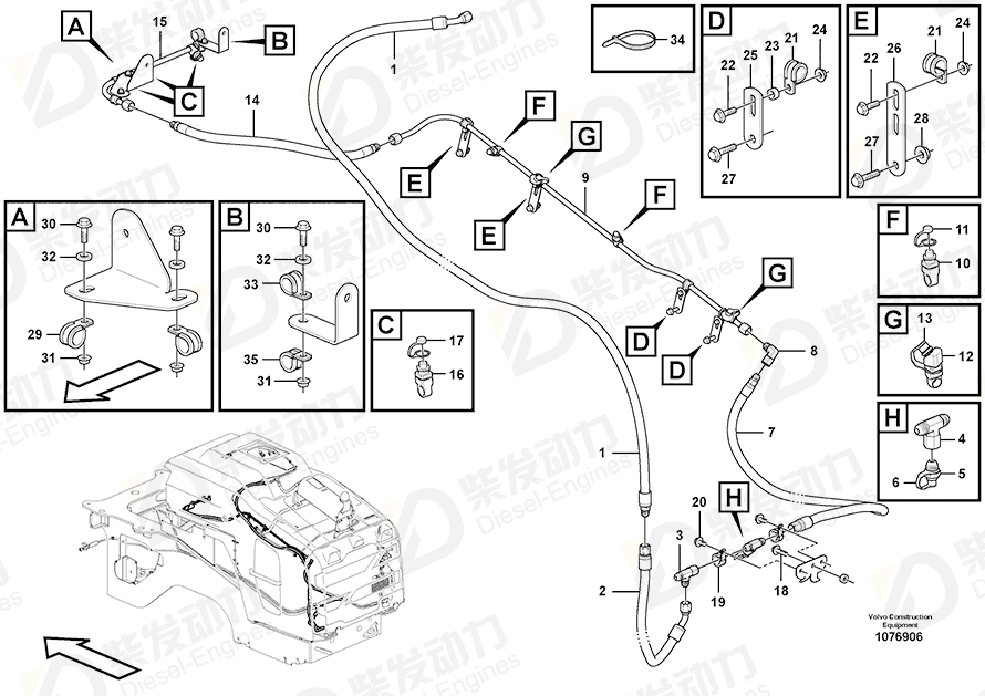 VOLVO Bracket 965534 Drawing