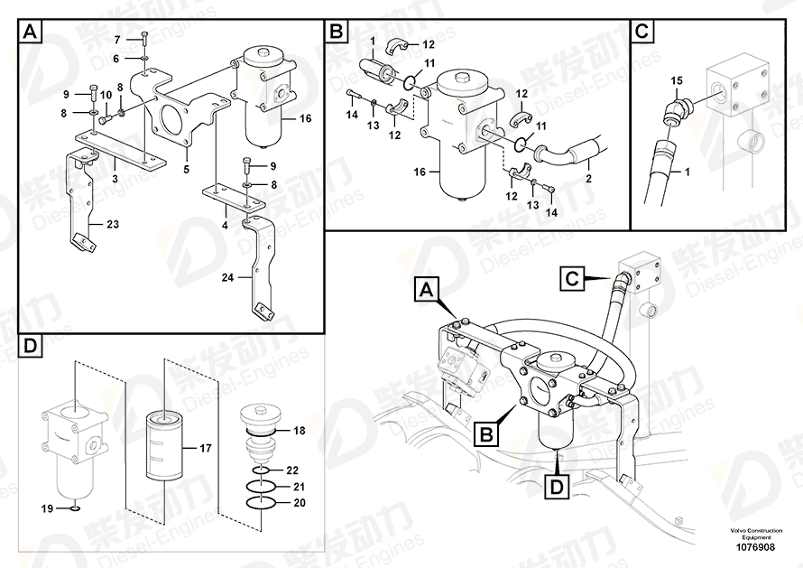 VOLVO Bracket 14683257 Drawing