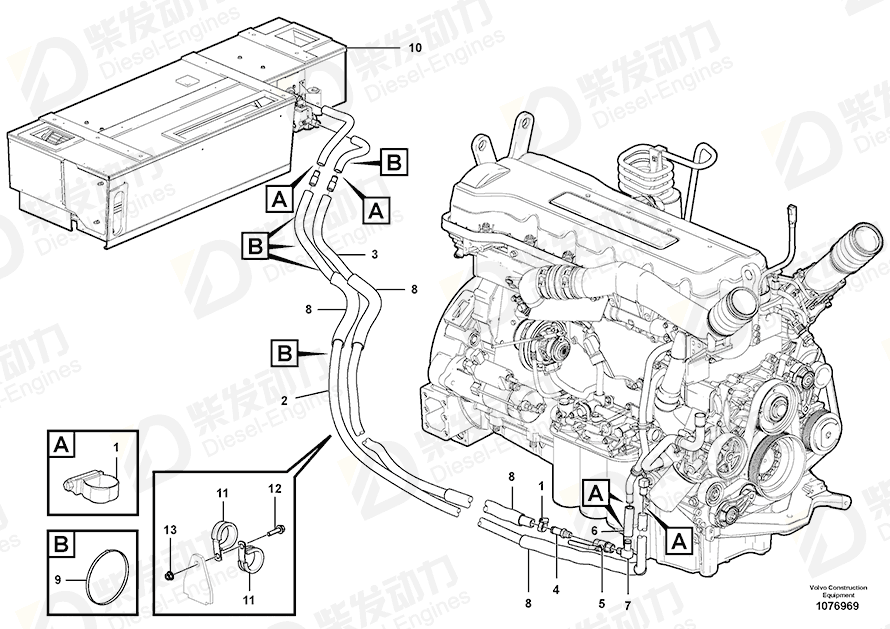 VOLVO Hose nipple 980535 Drawing VOLVO Hose nipple 980535 Drawing