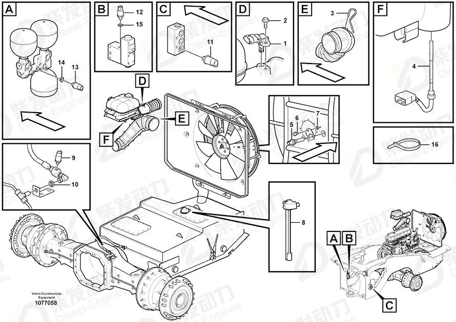 VOLVO Sensor, pressure/temp 21097978 Drawing