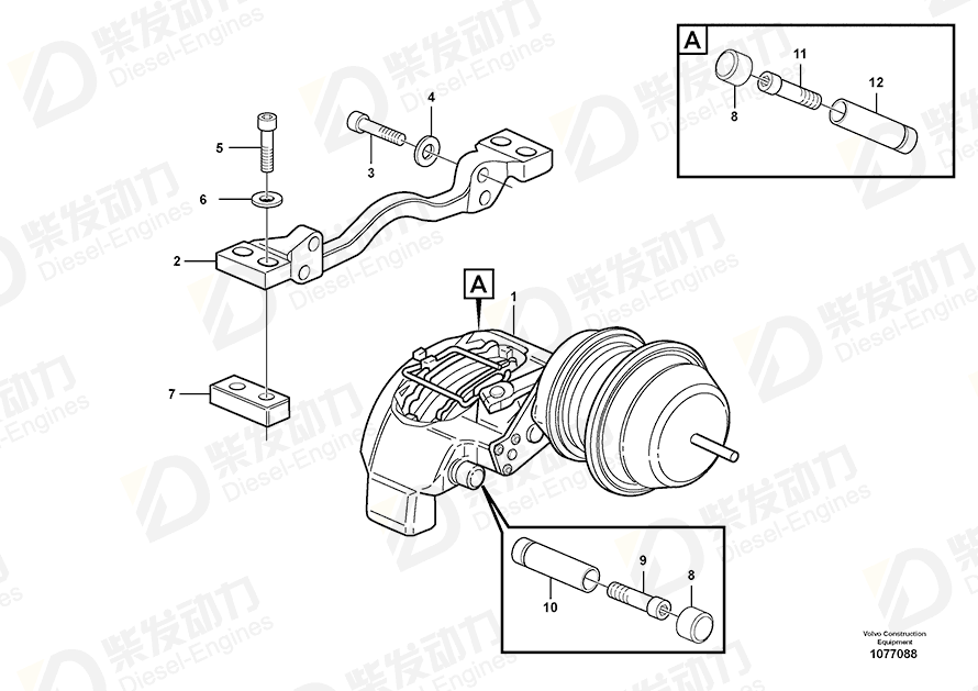 VOLVO Brake anchorage 11118425 Drawing VOLVO Brake anchorage 11118425 Drawing