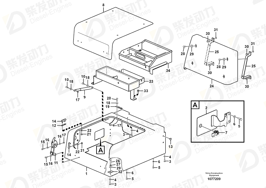VOLVO Jam nut SA9131-10500 Drawing VOLVO Jam nut SA9131-10500 Drawing