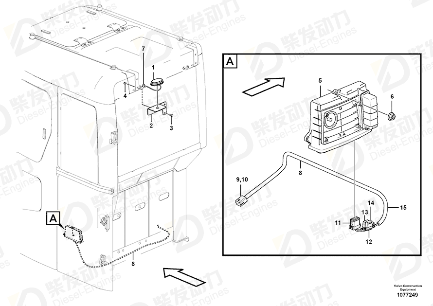 VOLVO Cable harness 14638178 Drawing