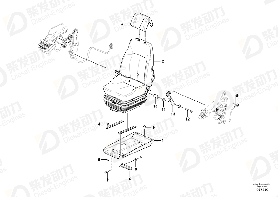 VOLVO Seat belt 11104125 Drawing