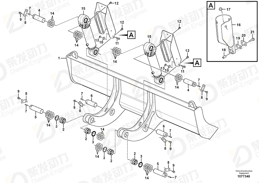 VOLVO Flange screw 965227 Drawing VOLVO Flange screw 965227 Drawing