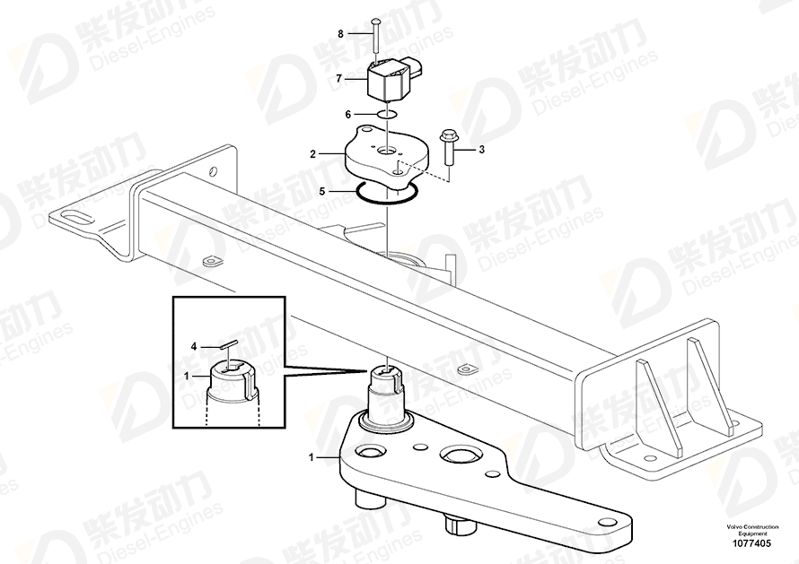 VOLVO Lever kit 16817225 Drawing