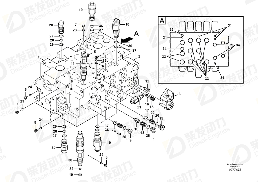 VOLVO Throttle sleeve 14577721 Drawing