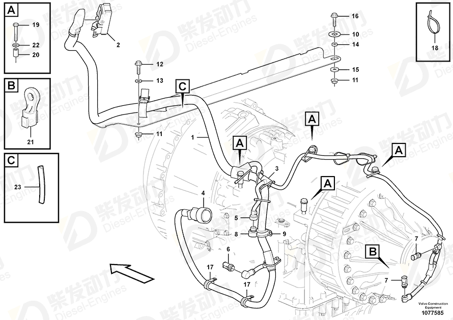 VOLVO Cable harness 17270029 Drawing