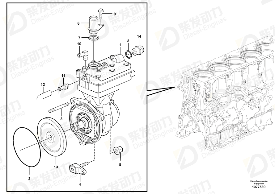 VOLVO Nipple 20801670 Drawing