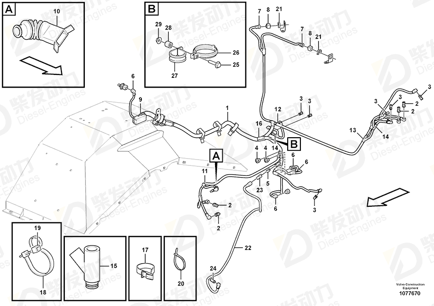 VOLVO Cable harness 17408622 Drawing